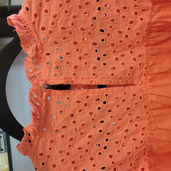 A New Day Coral Butterfly Blouse - Picture 3 of 5